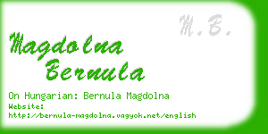 magdolna bernula business card